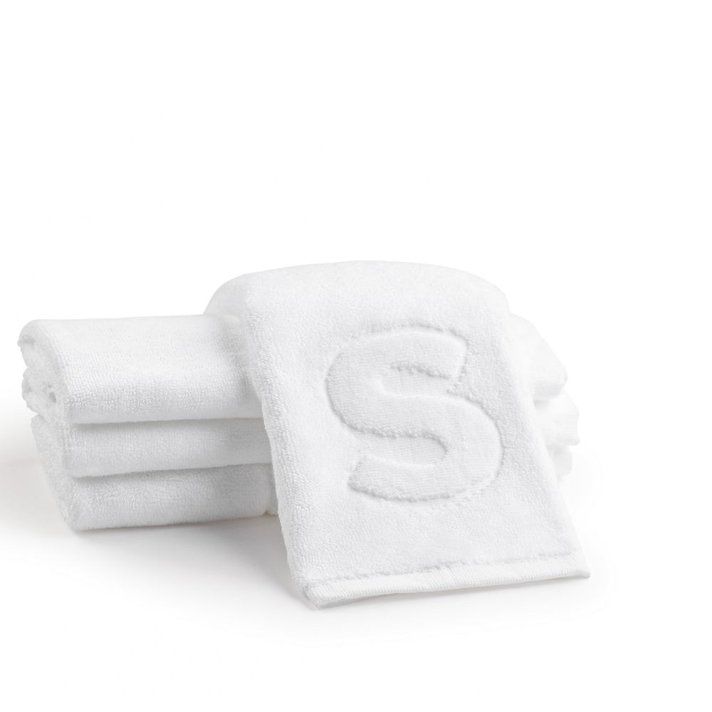 Finger Towel - Jacquard White - Inital S