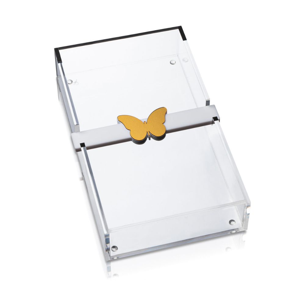 Paper Towel Holder - Gold Mirror Butterfly