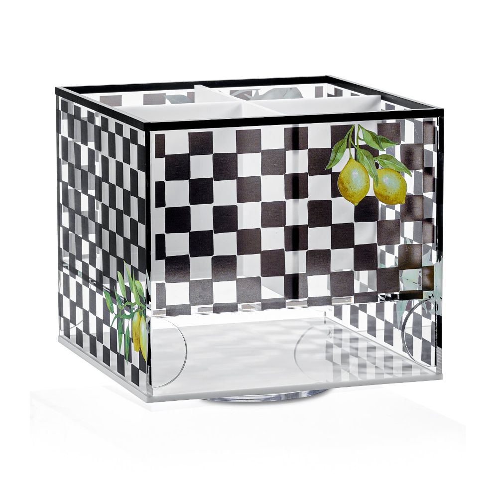 Silverware Caddy - Square Onyx Collection - Swivel