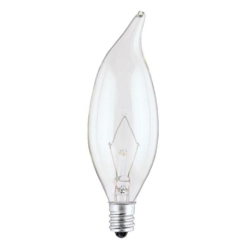 Westinghouse 0327500 40W CA9 1/2 Flame Tip Incandescent Clear E12 (Candelabra) Base, 120 Volt, Box Decorative Lamp
