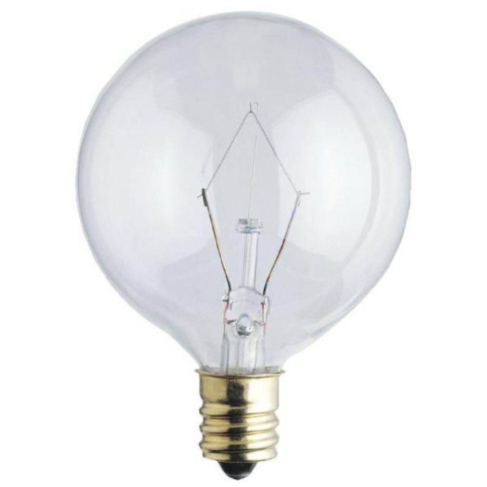 Westinghouse 0361200 40W G16 1/2 Incandescent Clear E12 (Candelabra) Base, 130 Volt, Box Globe Lamp