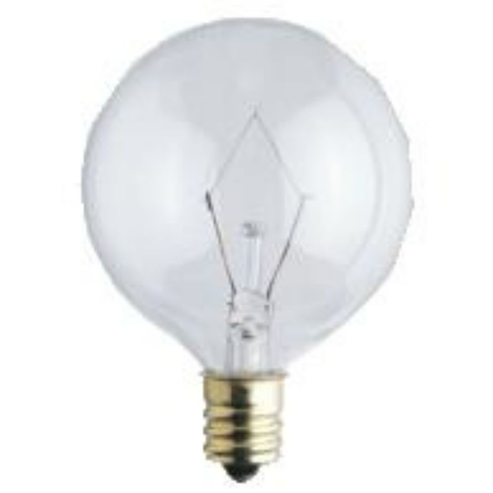 Westinghouse 0374008 15W G16 1/2 Incandescent Clear E12 (Candelabra) Base, 120 Volt, Card, 2-Pack Globe Lamp