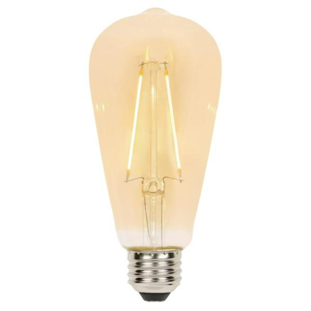 Westinghouse 3317600 2-1/2W ST20 Filament LED Dimmable Amber 2200K E26 (Medium) Base, 120 Volt, Box Decorative Lamp
