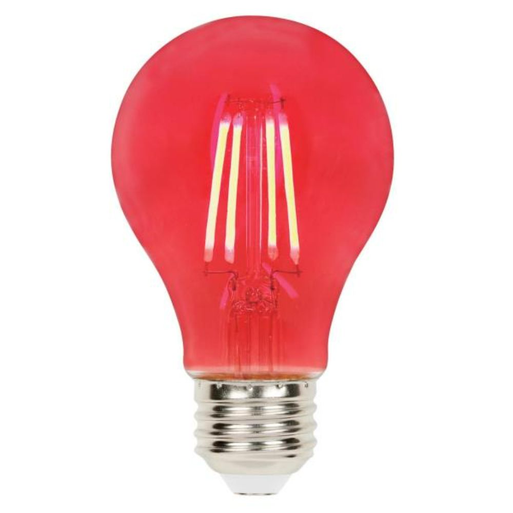Westinghouse 5126000 4.5W A19 Filament LED Dimmable Red E26 (Medium) Base, 120 Volt, Box General Purpose Lamp