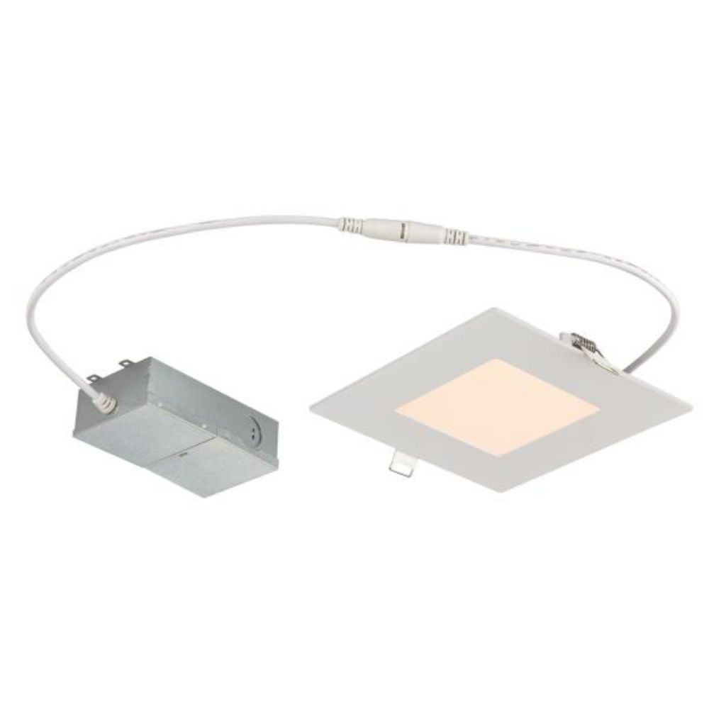 Westinghouse 5190000 12W Slim Square Recessed LED Downlight 6" Dimmable 2700K, 120 Volt, Box Directwire Lamp
