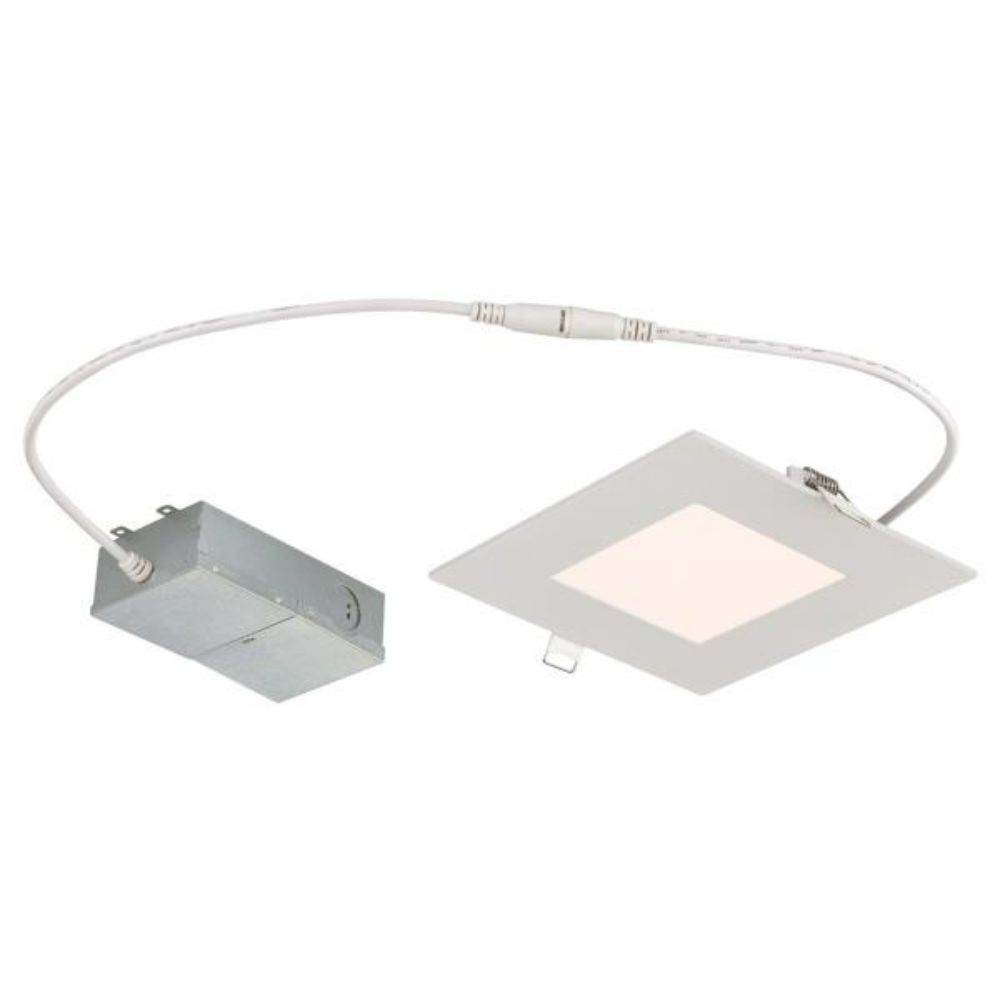 Westinghouse 5192000 12W Slim Square Recessed LED Downlight 6" Dimmable 4000K, 120 Volt, Box Directwire Lamp