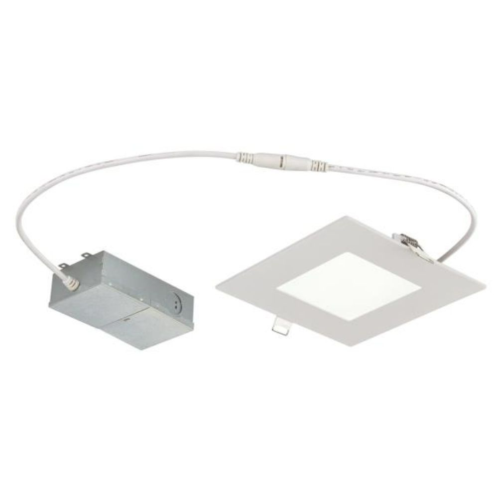 Westinghouse 5193000 12W Slim Square Recessed LED Downlight 6" Dimmable 5000K, 120 Volt, Box Directwire Lamp
