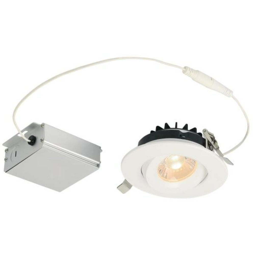 Westinghouse 5215000 12W Gimbal Recessed LED Downlight 4" Dimmable 3000K, 120 Volt, Box Directwire Lamp