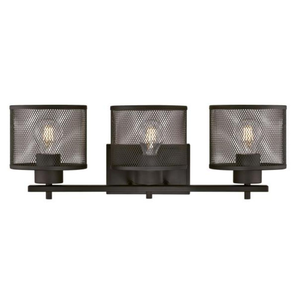 Westinghouse 6371000 3 Light Wall Fixture Oil Rubbed Bronze Finish Mesh Shades Wall Lighting