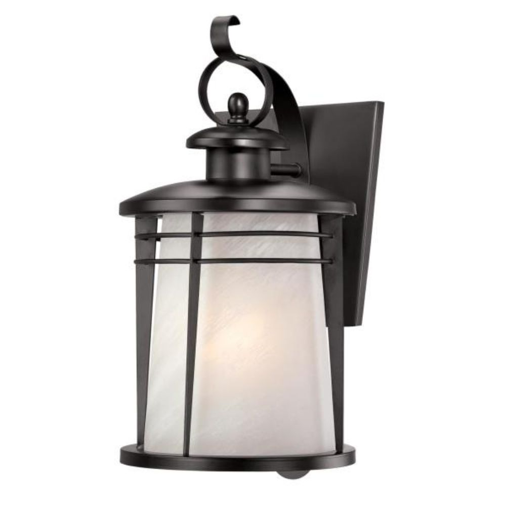 Westinghouse 6674200 Wall Fixture Weathered Bronze Finish White Alabaster Glass Wall Lighting