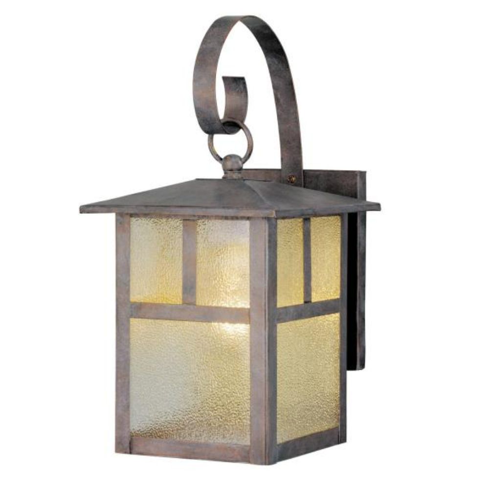 Westinghouse 6793000 Wall Fixture Bronze Patina Finish Clear Textured Glass Wall Lighting