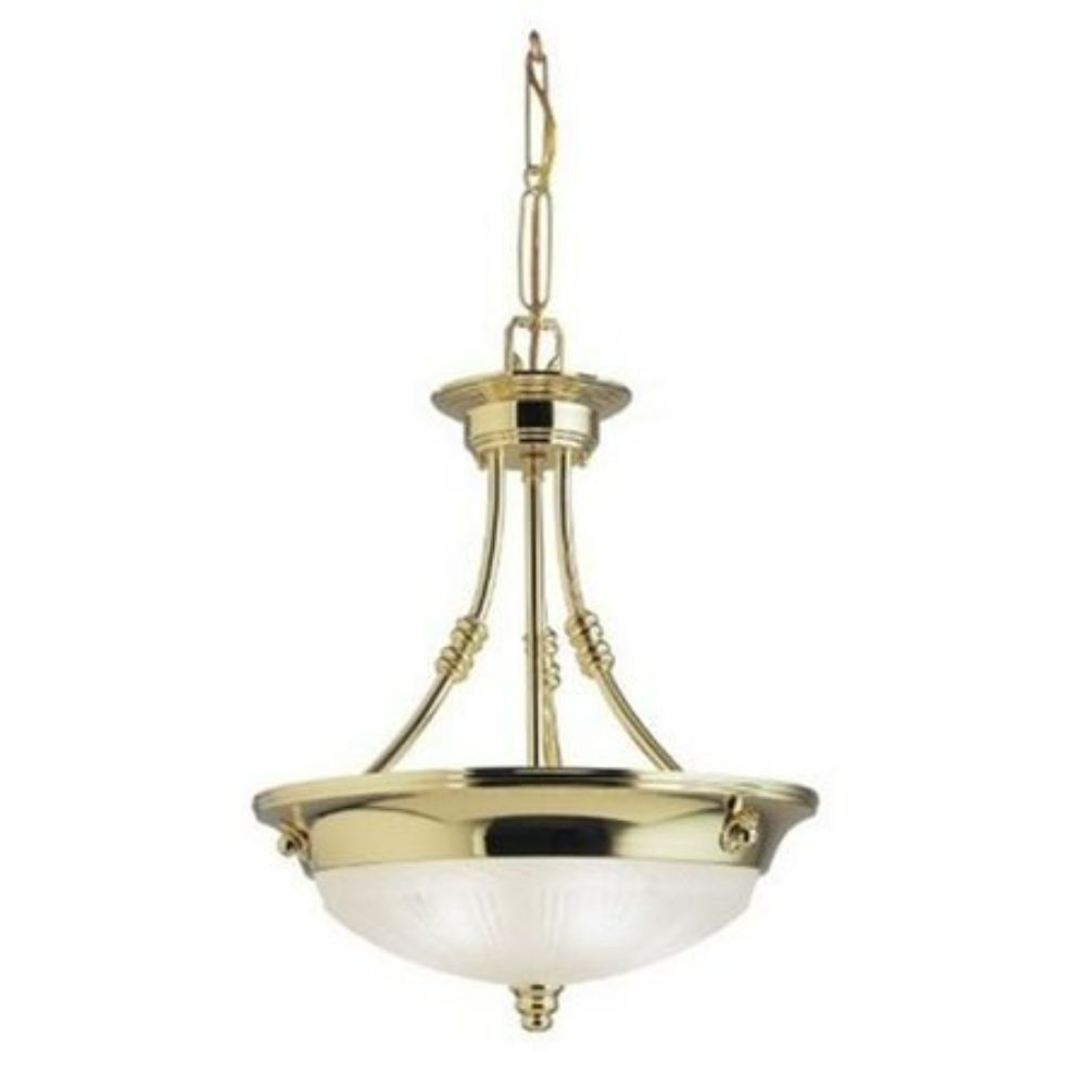 Westinghouse 6915600 3 Light Pendant High Luster Polished Brass Finish with Frosted Rope and Reed Design Glass Pendant Lighting