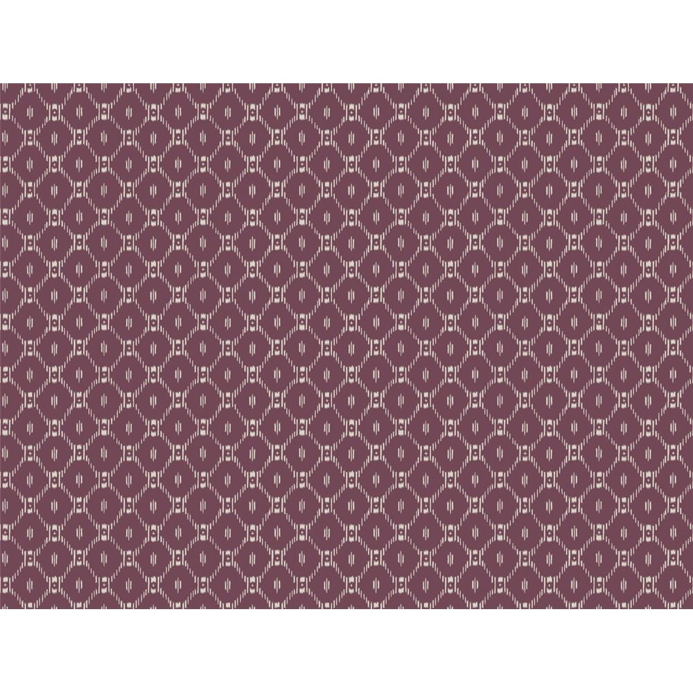 Ronald Redding by York AF6527 Tea Garden Fretwork Wallpaper in Purple