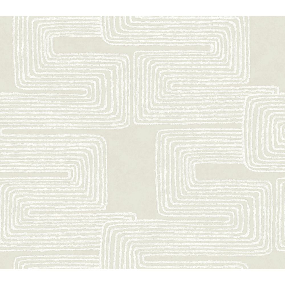 York AG2036 Artistic Abstracts Neutral & Pearl Zulu Thread Wallpaper