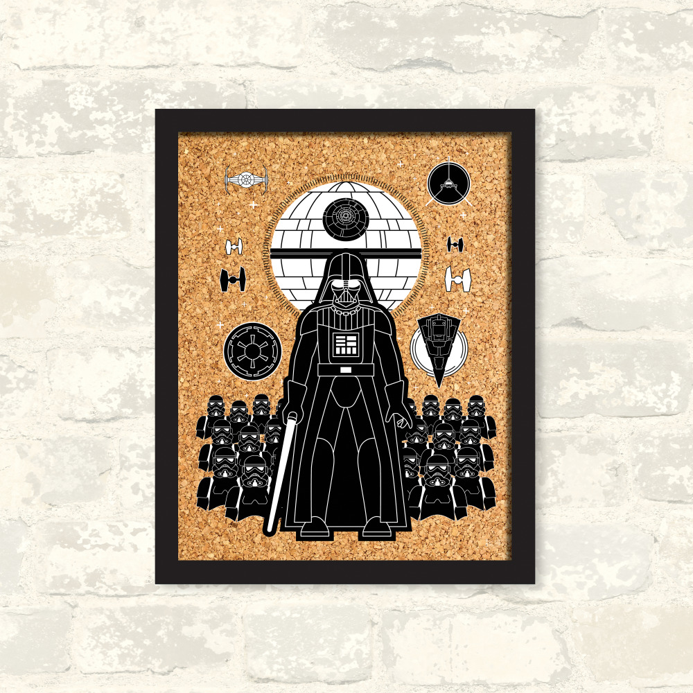 RoomMates by York AVE11208 Star Wars Darth Vader Quote Cork Wall Art In Black; White