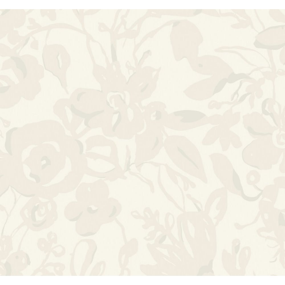 York BL1734 Blooms Pearl Brushstroke Floral Wallpaper