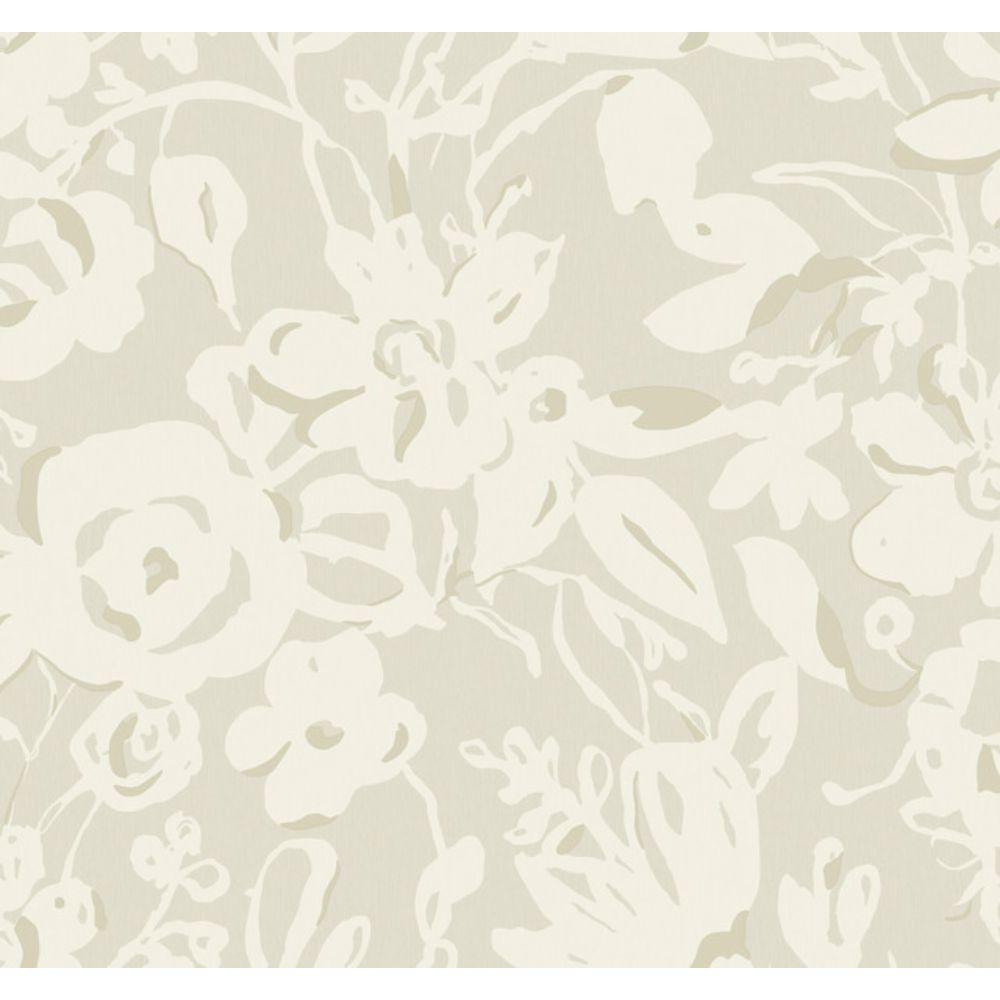 York BL1735 Blooms Taupe Brushstroke Floral Wallpaper