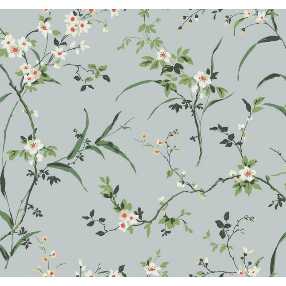 York BL1743 Blooms Light Grey Blossom Branches Wallpaper