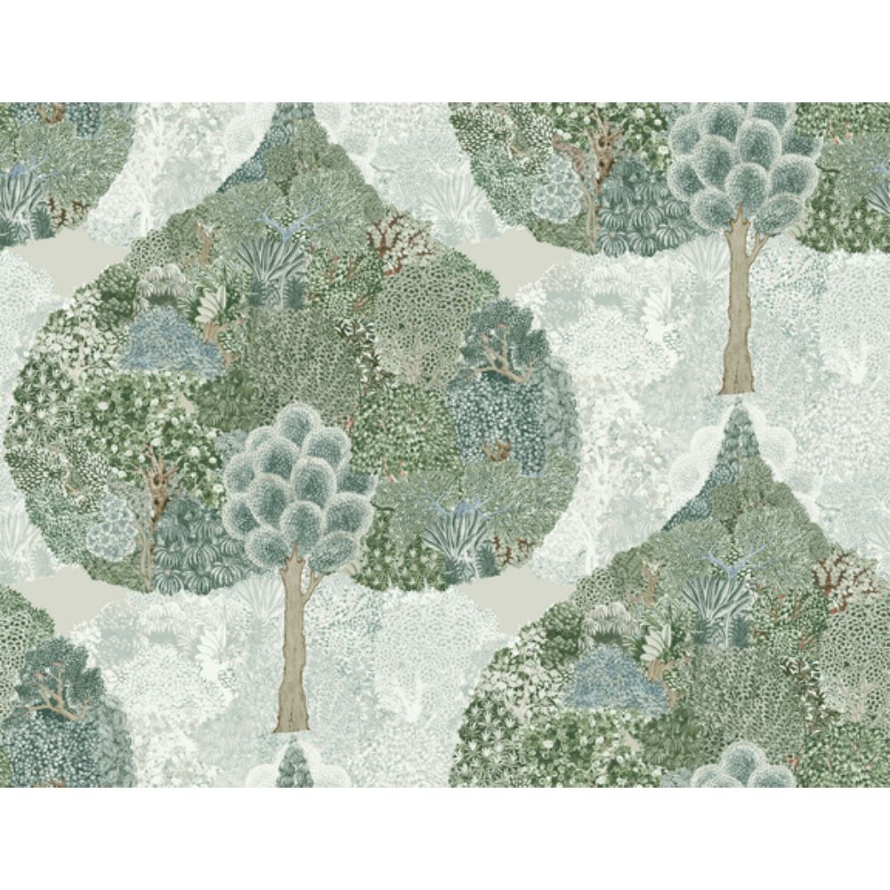 Antonina Vella by York BO6701 Bohemian Luxe Mystic Forest Wallpaper in Green/Teal