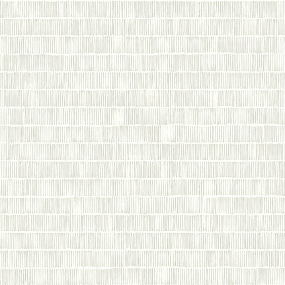 Inspired by Color by York BW3812 Beige & Naturals White & Cream Horizontal Hash Marks Wallpaper