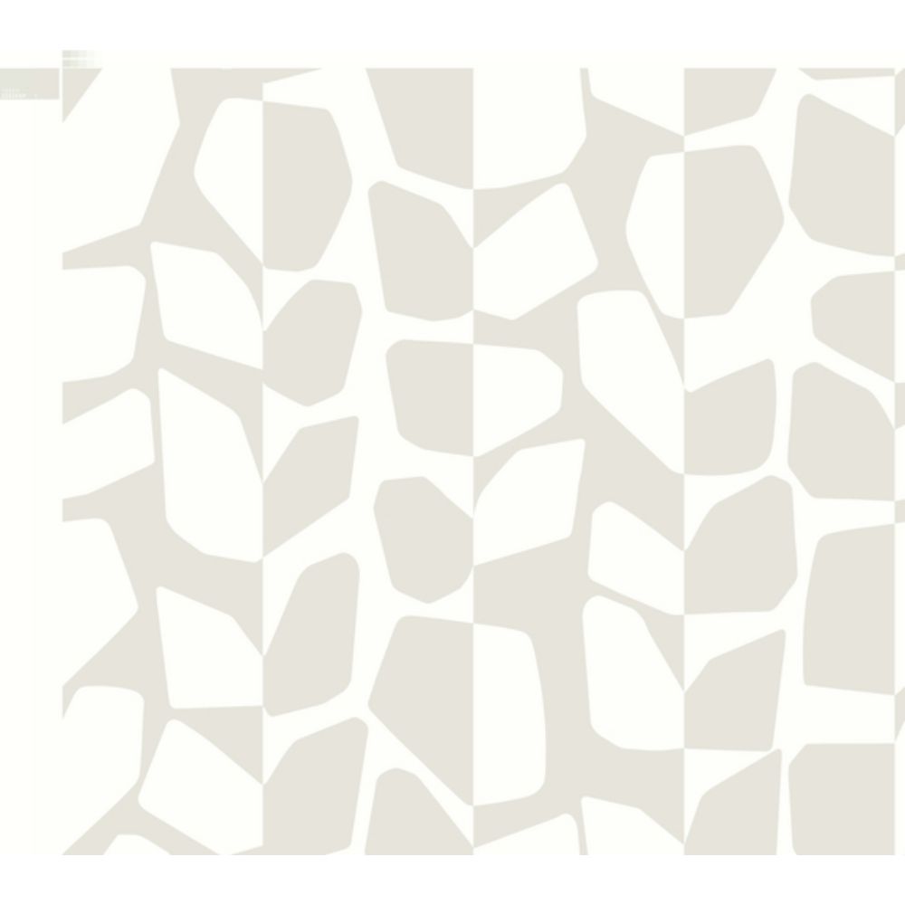 Inspired by Color by York BW3891 Black & White III White & Cream Primitive Vines Wallpaper