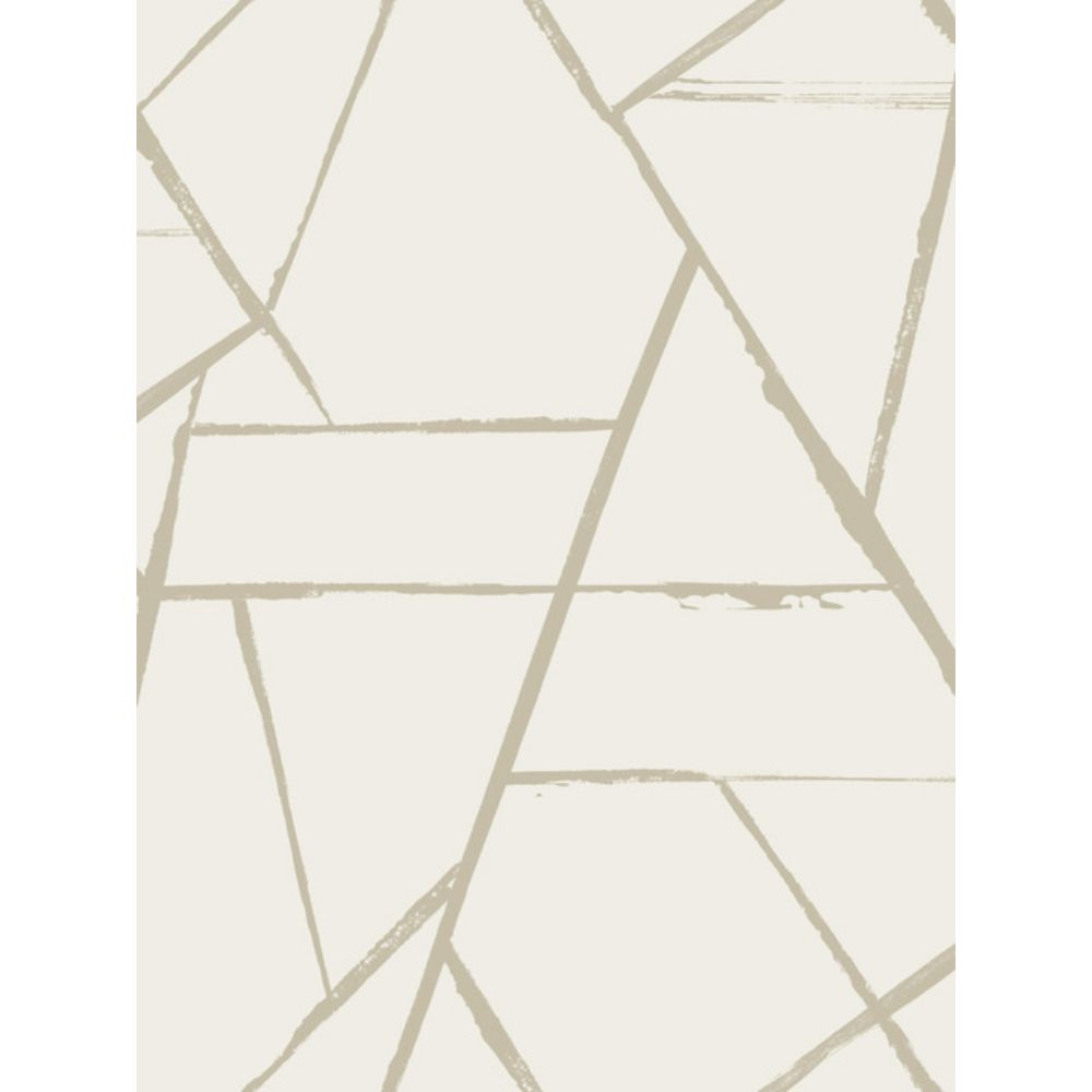 York Designer Series CC1293 Carol Benson-Cobb Signature Beige Metallic Intersect Wallpaper