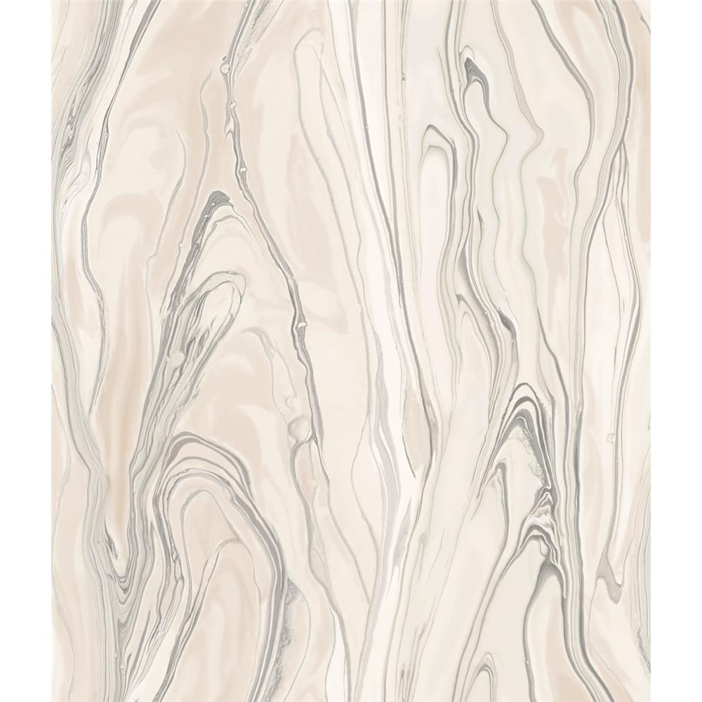 York Wallcoverings CL2574 Impressionist Liquid Marble Wallpaper in Pink
