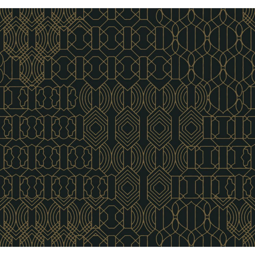 York Designer Series CR9094 Designer Resource Tip Card Modern Chandelier Wallpaper in Black