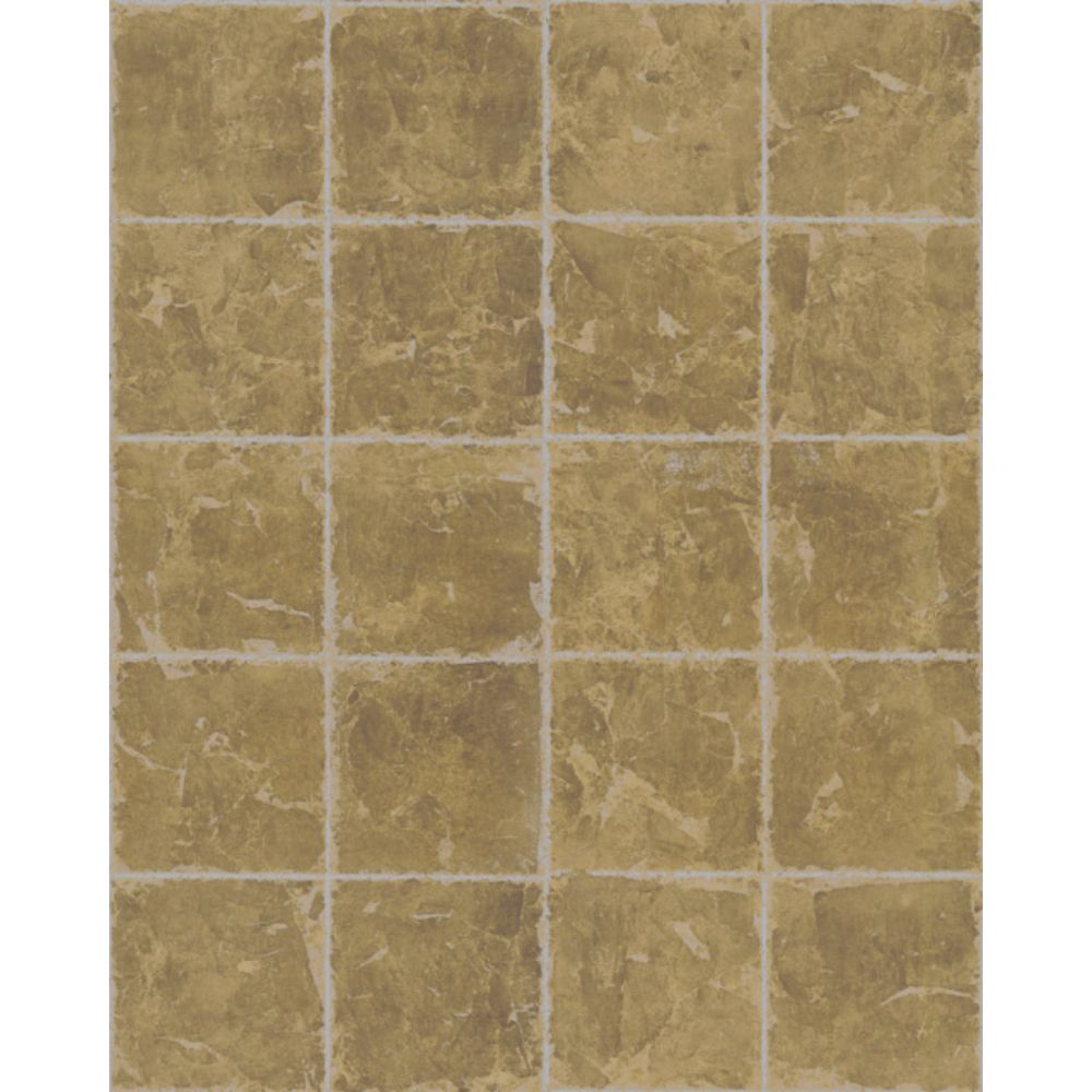 York Designer Series CR9122 Designer Resource Tip Card Metal Leaf Squares Wallpaper in Gold