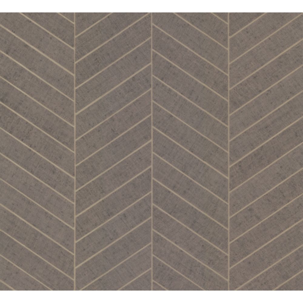 York Designer Series CR9135 Designer Resource Tip Card Atelier Herringbone Wallpaper in Natural Grey