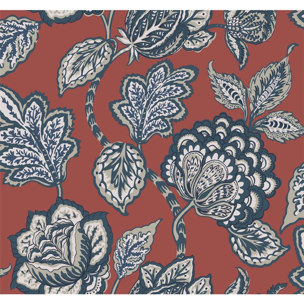 York CY1536 Conservatory Red/Blue Midsummer Jacobean Wallpaper