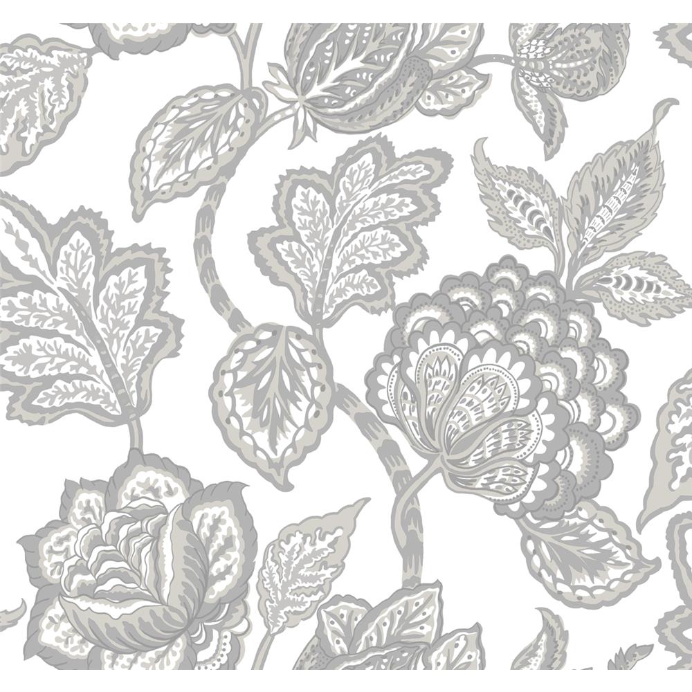 York CY1538 Conservatory Gray / White Midsummer Jacobean Wallpaper