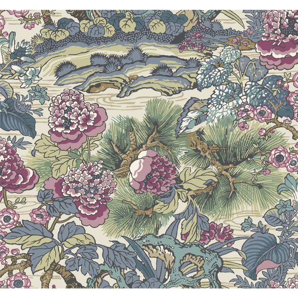 York CY1545 Conservatory Plum Dynasty Floral Branch Wallpaper