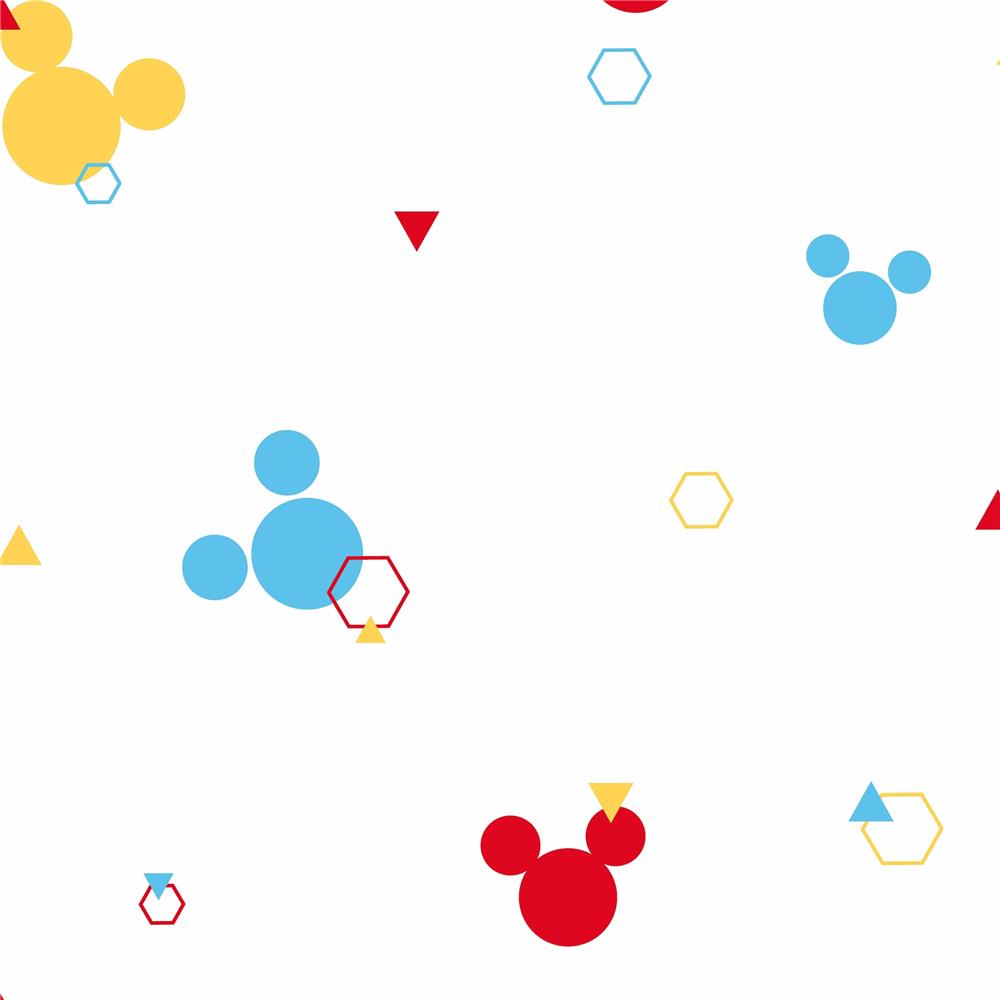 York DI0930 Disney Kids Vol. 4 Disney Minnie Mouse Dots Wallpaper in Red/Blue/Yellow