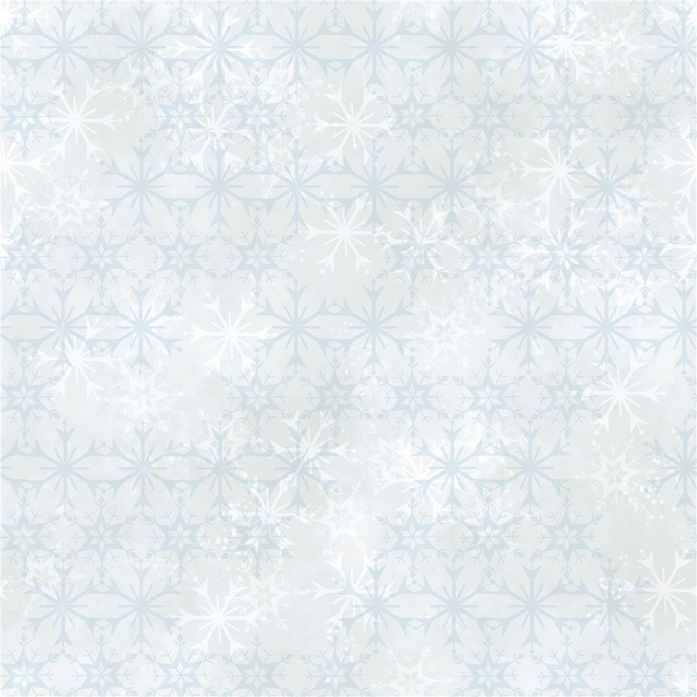 York DI0962 Disney Kids Vol. 4 Disney Frozen 2 Snowflake Wallpaper in White/Aqua