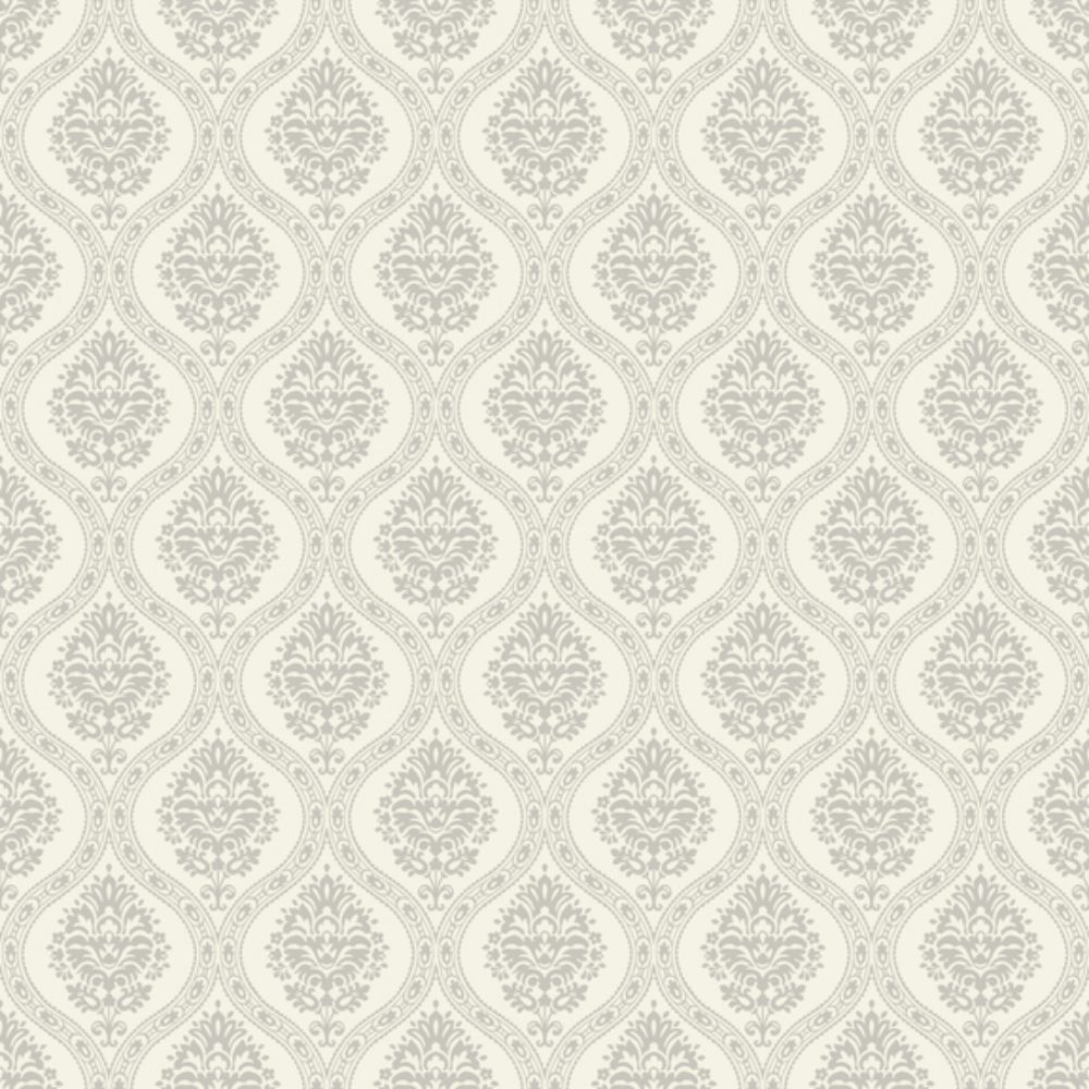 York DM5027 Damask Resource Library Petite Ogee Wallpaper in Taupe