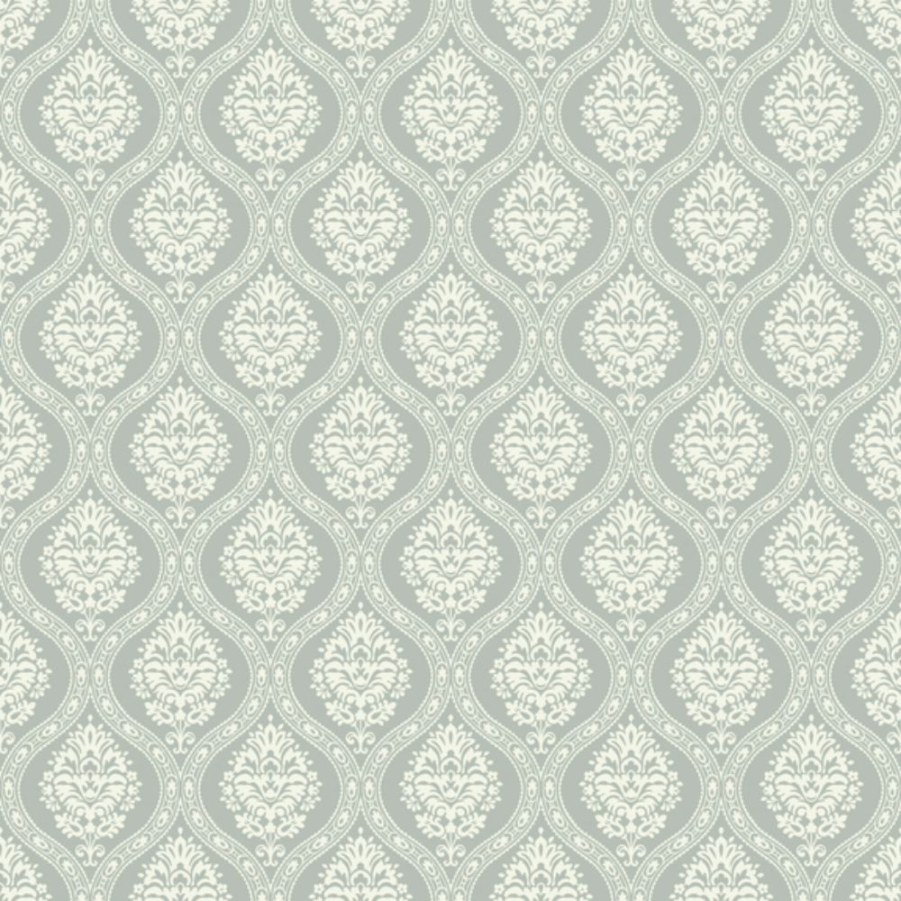 York DM5028 Damask Resource Library Petite Ogee Wallpaper in Green