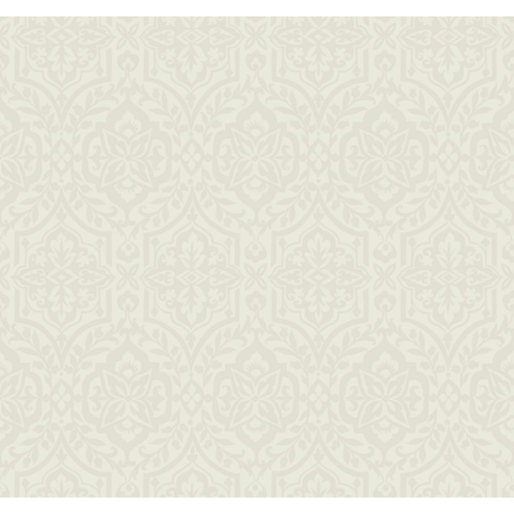 York DM5034 Damask Resource Library Catherdral Damask Wallpaper in Taupe