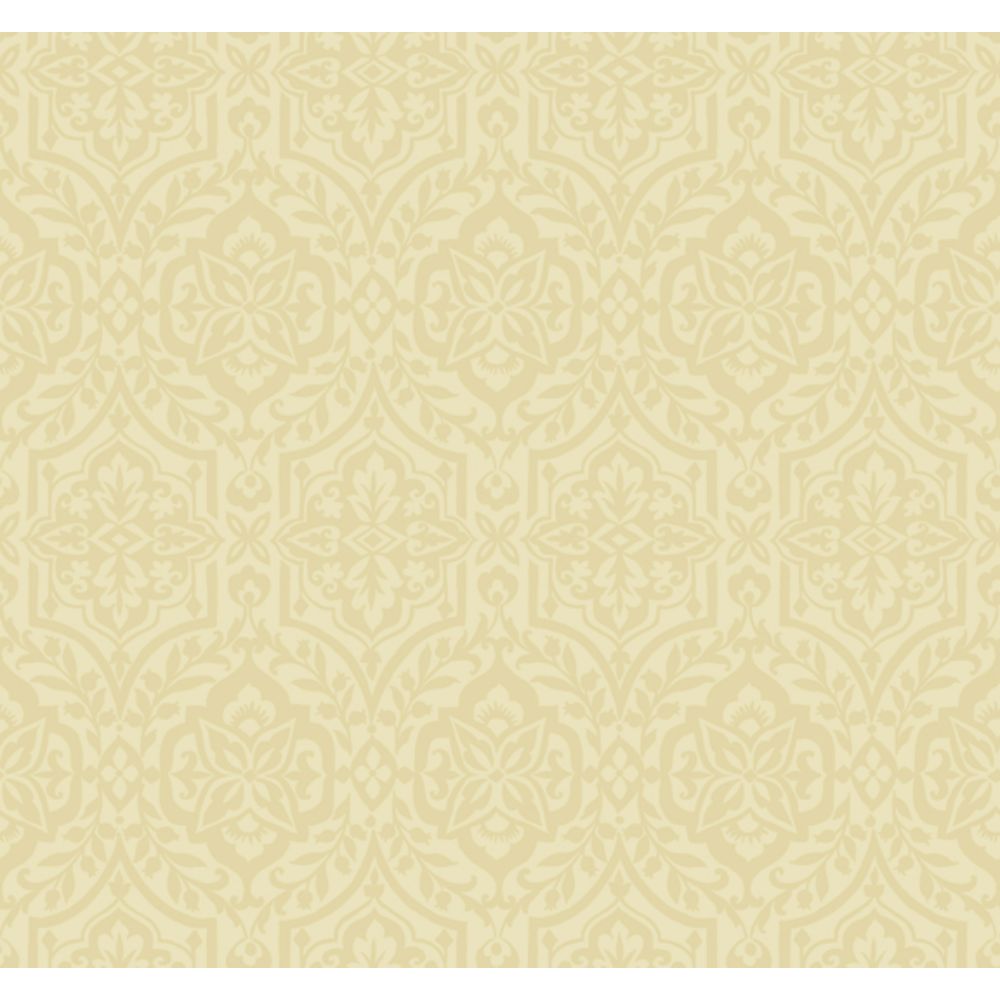 York DM5035 Damask Resource Library Catherdral Damask Wallpaper in Gold