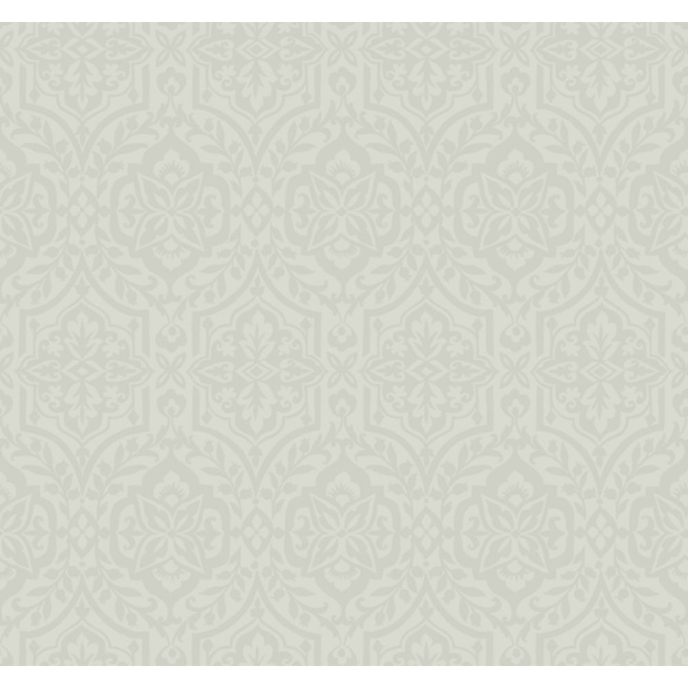 York DM5036 Damask Resource Library Catherdral Damask Wallpaper in Gray