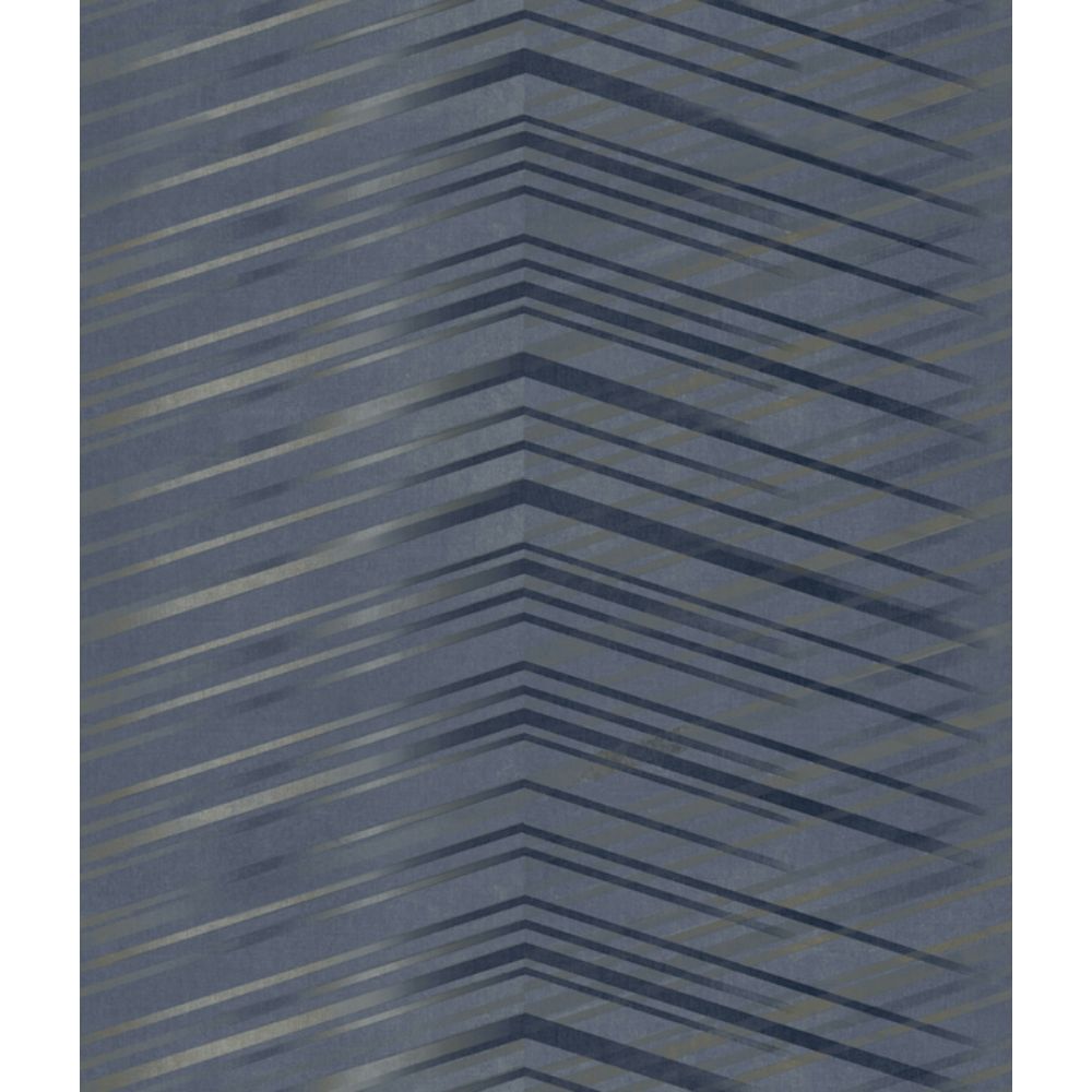 York Designer Series DT5053 Candice Olson After 8 Glistening Chevron Wallpaper in Navy