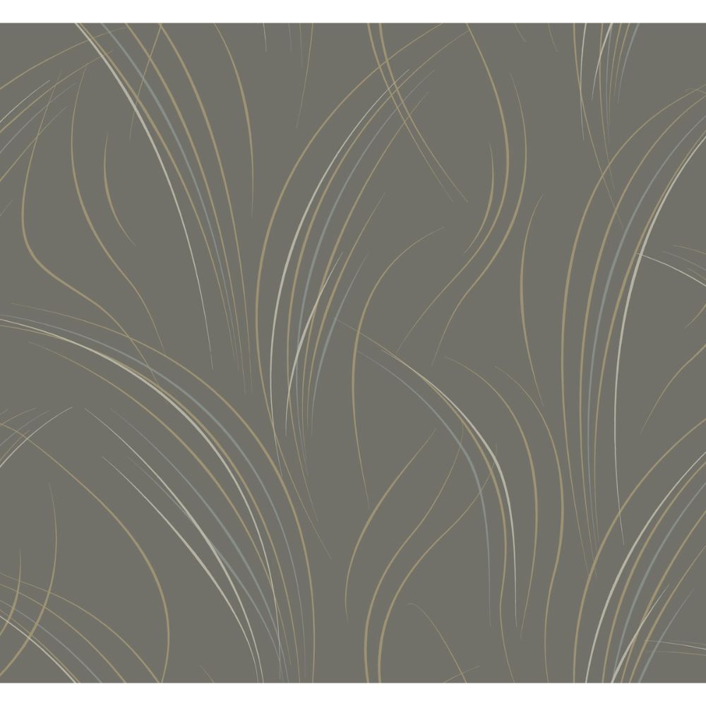 York Designer Series EV3936 Casual Elegance Charcoal Graceful Wisp Wallpaper