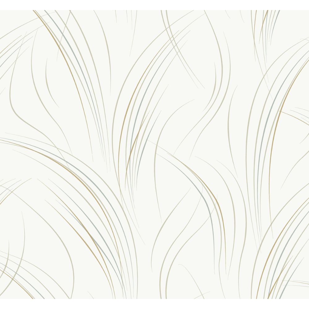 York Designer Series EV3939 Casual Elegance White Graceful Wisp Wallpaper