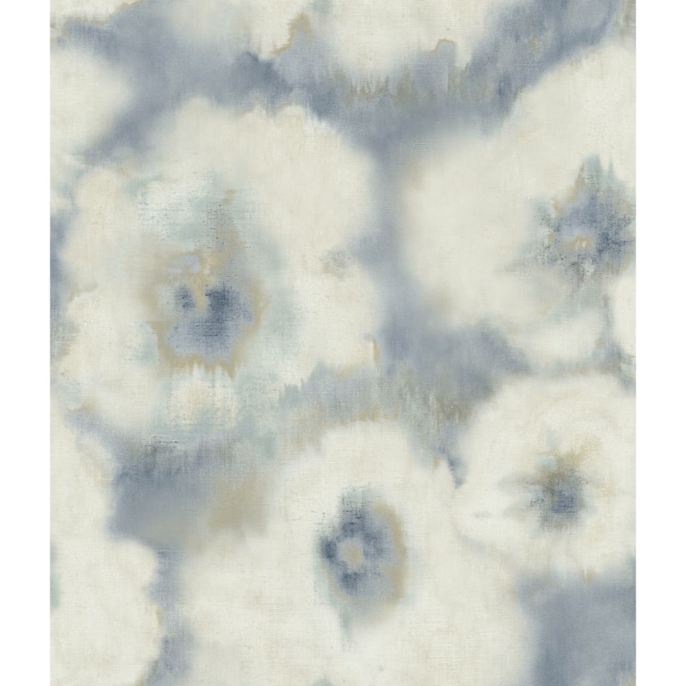 York Designer Series EV3964 Casual Elegance Blue Blended Floral Wallpaper