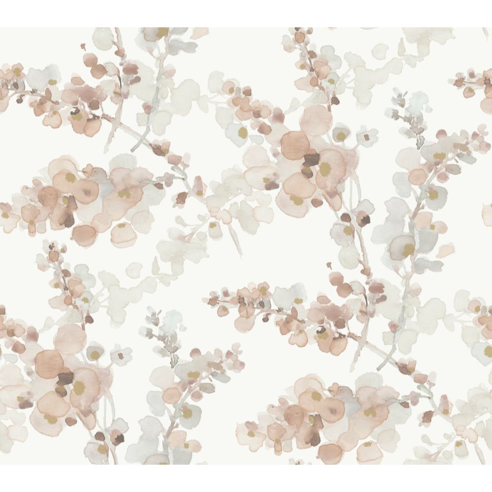 York Designer Series EV3975 Casual Elegance Clay Blossom Fling Wallpaper