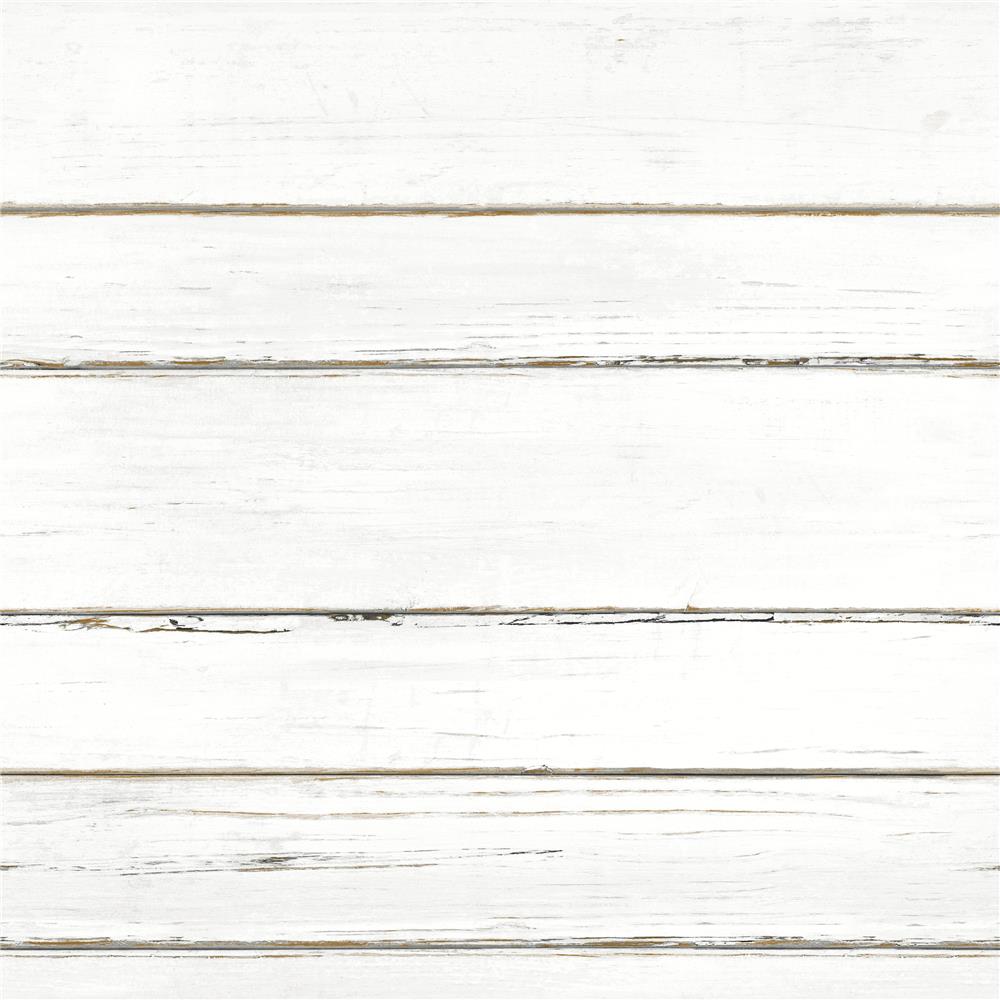 York FH4006 Simply Farmhouse Shiplap Planks Wallpaper in White