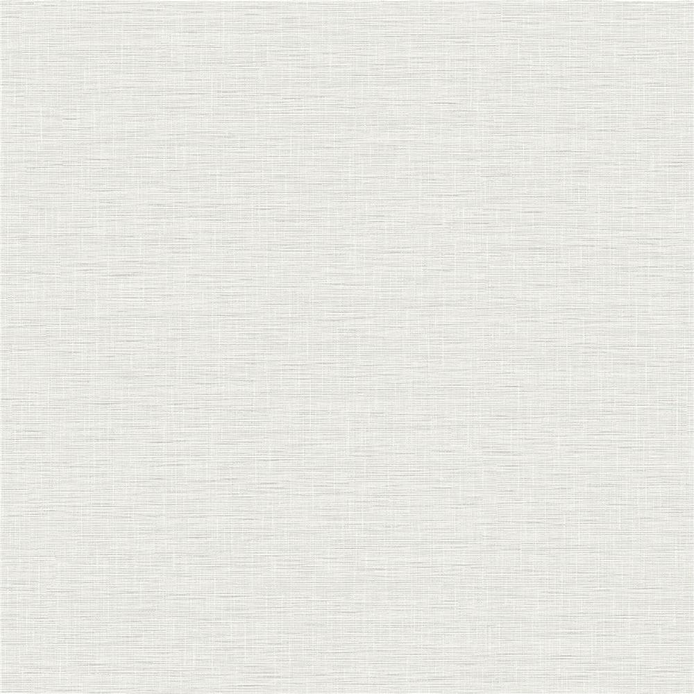 York FH4059 Simply Farmhouse Silk Linen Weave Wallpaper in White
