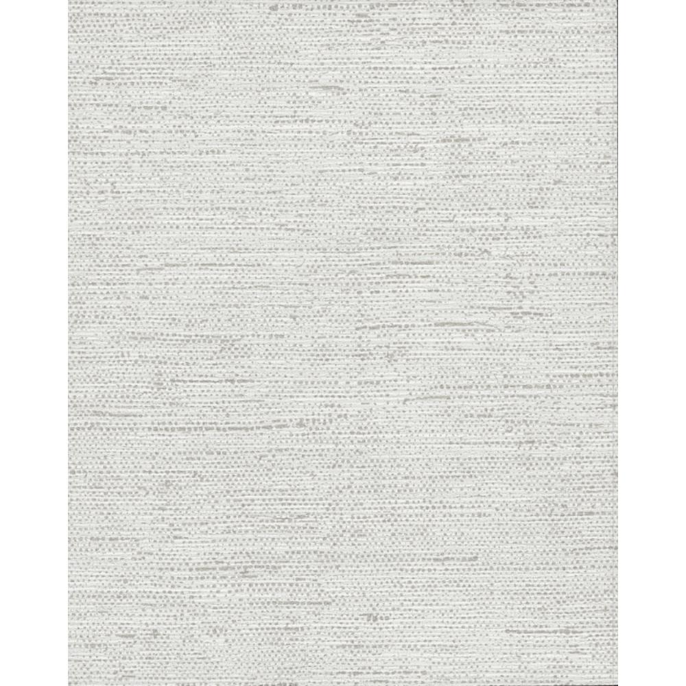 York GL0512N Grasscloth Resource Library Essence Wallpaper in White Metallic