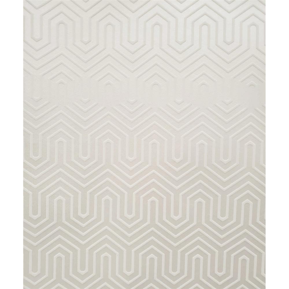 York GM7500 Geometric Resource Library Labyrinth Wallpaper in White