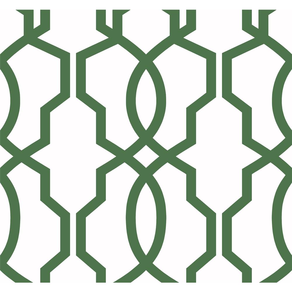 York GM7519 Geometric Resource Library Hourglass Trellis Wallpaper in Green